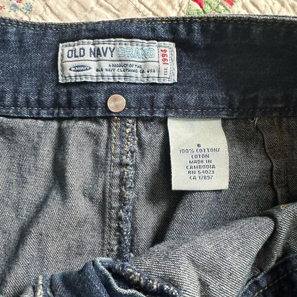 Old Navy Denim Cargo Maxi Skirt Sz 6 - Picture 3 of 3